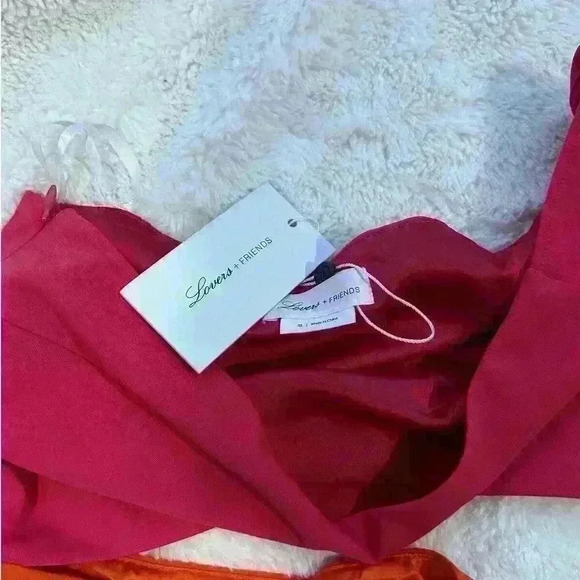 NWT Lovers and Friends Rowan One Shoulder Cut Out Mini Dress Pink Orange SZ XS - Picture 4 of 6